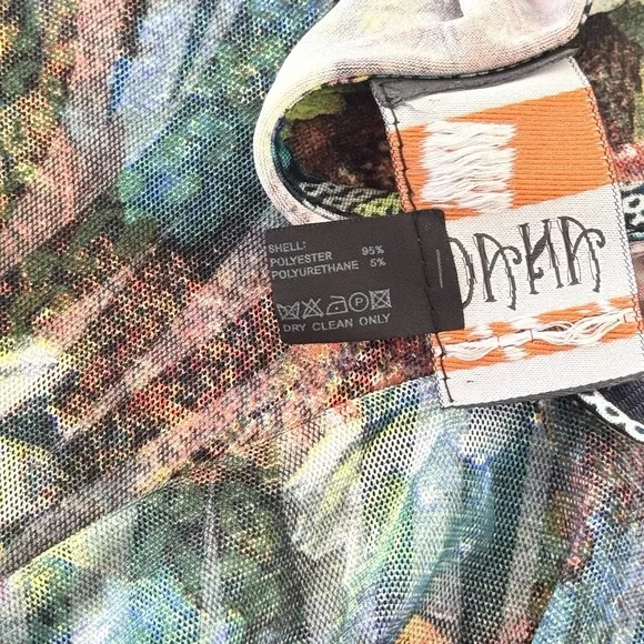 Anac Kimi Y2K Long Babydoll Top Indie Asymmetric Ethereal Fairy Festival Mesh - Picture 8 of 12